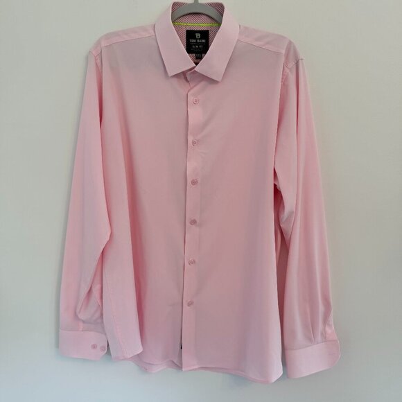 Tom Baine Performance Collection Pink Dress Shirt XXL Slim Fit ✨ - Picture 1 of 5